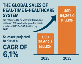 Real-Time E-Healthcare System Market Poised for Significant Growth to Reach USD 64,362.0 Million by 2035 | FMI