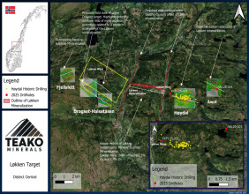 Teako Completes Inaugural Diamond Drilling and Downhole Geophysics at Its Løkken Property and Receives Additional Drill Permit for Its Massive Sulfide Target at Fjellslett