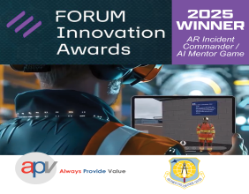 APV and AFCEC Take Home FORUM Innovation Award for Groundbreaking AI/AR Emergency Response Platform