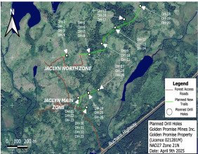 Great Atlantic Receives Additional Permit Diamond Drilling Approval for Up To 33 Holes for the Jaclyn Zone at its 100% Owned Golden Promise Property, Central Newfoundland