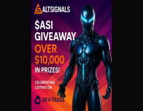 AltSignals’ upcoming Dex-Trade listing, $10K+ giveaway launch impact $ASI price
