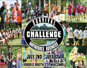 Spectators Invited to Experience the Ultimate Reality Show Come to Life in Macomb, IL in the Survival Challenge July 3–6