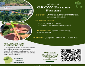 GROW Hosts a Farmer Forum on Weed Electrocution in Agriculture