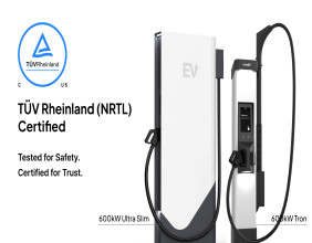viveEV’s 600 kW Ultra Slim and Tron DC Chargers Certified to U.S. Safety Standards by TÜV Rheinland (NRTL)