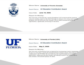 Global Fred Award & Certification Honors Outstanding Institutions in the Global AI Industry