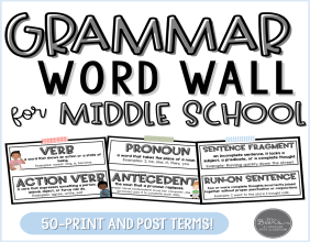 ELA Teacher Releases New Grammar Wall Resource for Middle School Classrooms