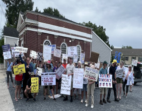 Constituents Hold Peaceful Demonstration Near Relocated Event Hosted by Rep. Andy Harris