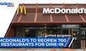 McDonald's to reopen 700 restaurants for dine-in | UK Market Update