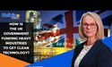 How is the UK government funding heavy industries to get clean technology?