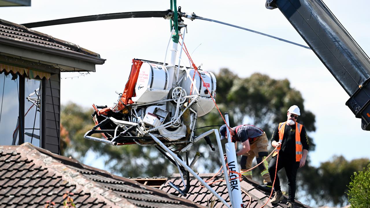 Helicopter crashes into Melbourne home