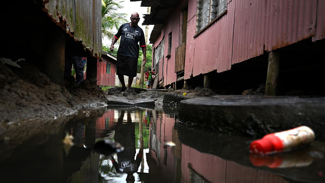 The Fijian settlement consumed by the tide