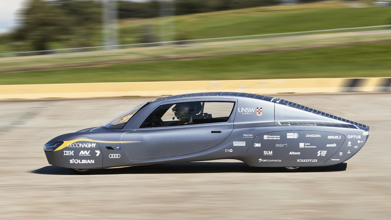 Solar race car on track for world record