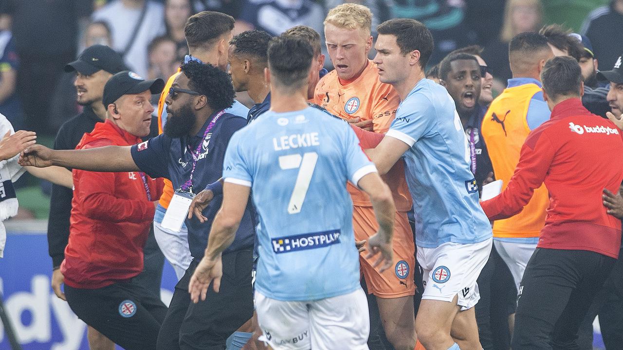 Police probe A-League pitch invasion