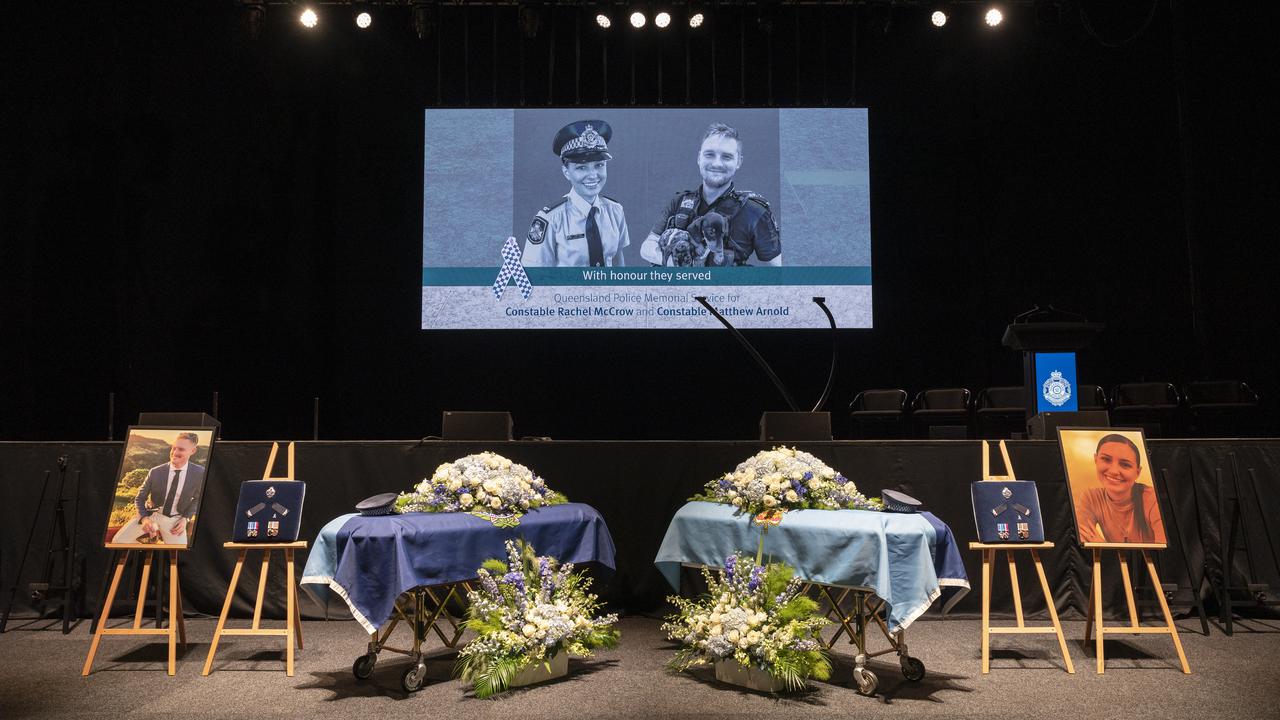 Slain police pair farewelled, decorated