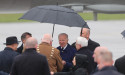 Biden braves wet and windy conditions on arrival at Dublin Airport