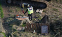 Crane lifts Sycamore Gap landmark tree after felling ‘prolonged its life’