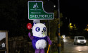 In Search of The Skelmorlie Clown: A Friendly Panda From Piñata Smashlings Roams Scottish Streets