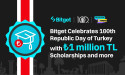  Bitget celebrates the 100th Republic Day of Turkey with ₺1 million TL scholarships and activities 