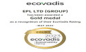 EPL Limited Awarded a Gold Medal by EcoVadis for Sustainability