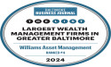 WILLIAMS ASSET MANAGEMENT RECOGNIZED AS ONE OF THE LARGEST WEALTH MANAGEMENT COMPANIES BY THE BALTIMORE BUSINESS JOURNAL