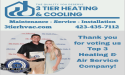 3 Tier Heating & Cooling Recognized Among Top Local Contractors in Annual Community Contest