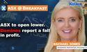 ASX to open lower. Dominos report a fall in profit
