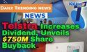  Telstra Increases Dividend, Unveils $750M Share Buyback 