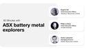 90 mins with ASX battery metal explorers 