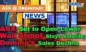  ASX Set to Open Lower as Wall Street Stays Volatile; Domino’s Pizza Sales Decline 
