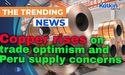  Copper rises on trade optimism and Peru supply concerns 
