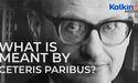  What is meant by ceteris paribus? 