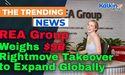  REA Group Weighs $9B Rightmove Takeover to Expand Globally 