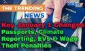  Key January 1 Changes: Passports, Climate Reporting, EVs & Wage Theft Penalties 