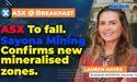 ASX to fall. Sayona Mining confirms new mineralised zones.