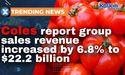 Coles report group sales revenue from continuing operations increased by 6.8% to $22.2 billion